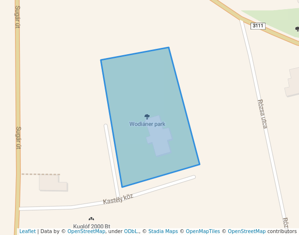 walking in Wodiáner park map in Maglód