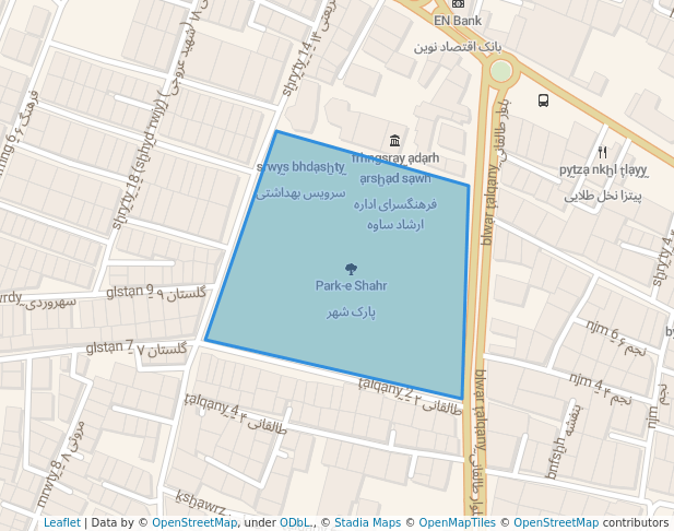 Park-e Shahr in Saveh | Map and Routes