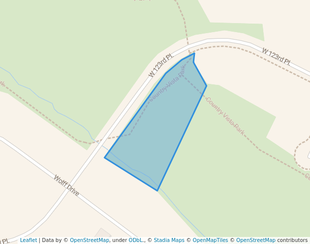 walking in Country Vista Park map in Broomfield