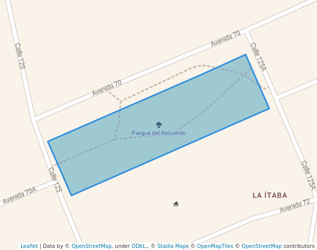 walking in Parque del Recuerdo map in Curridabat