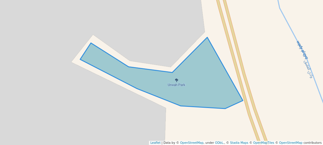 walking in Urwah Park map in Medina