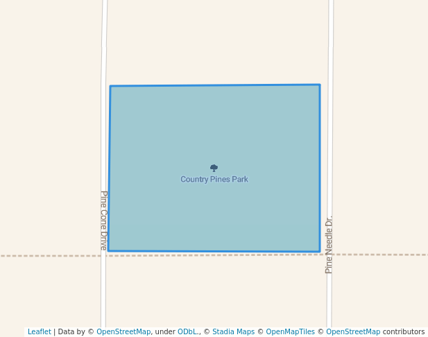 walking in Country Pines Park map in Perham