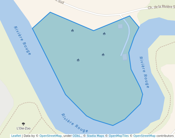 walking in Parc Liguori-Gervais map in Rivière-Rouge