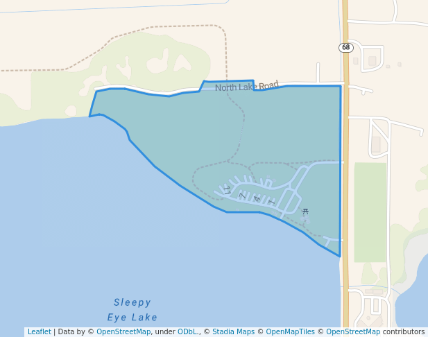 walking in Sportsmans Park map in Sleepy Eye