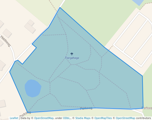 walking in Tiergehege map in Dahlen