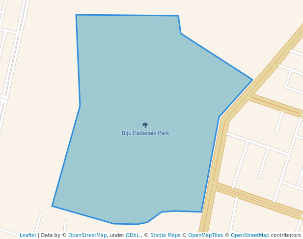 walking in Biju Pattanaik Park map in Cuttack