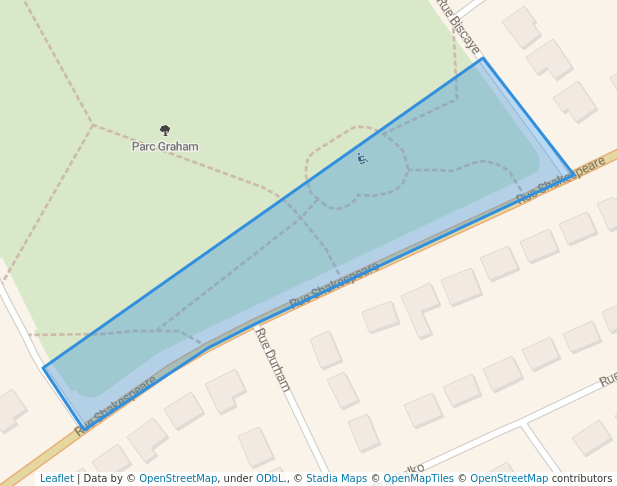 walking in Shakespeare Park map in Dollard-des-Ormeaux