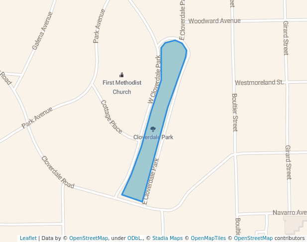 walking in Cloverdale Park map in Montgomery