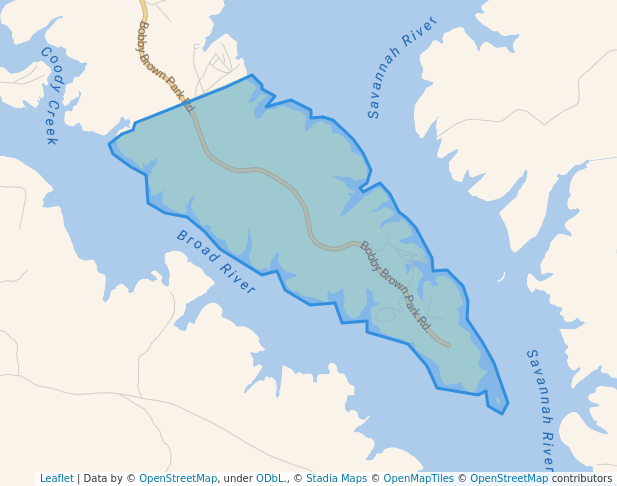 walking in Bobby Brown State Park map in Elberton