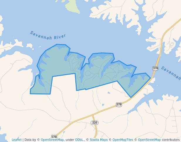 walking in Elijah Clarke State Park map in Lincolnton