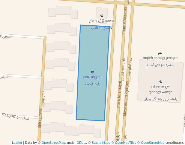 walking in پارک ارکیده map in Eslamshahr