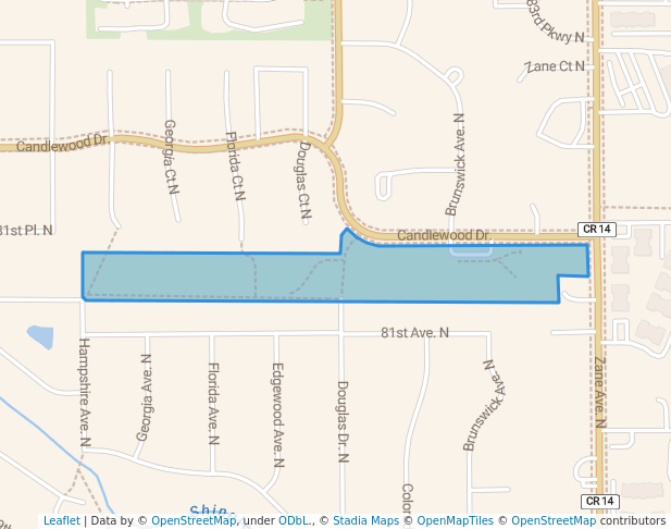 walking in Hamilton Park map in Brooklyn Park