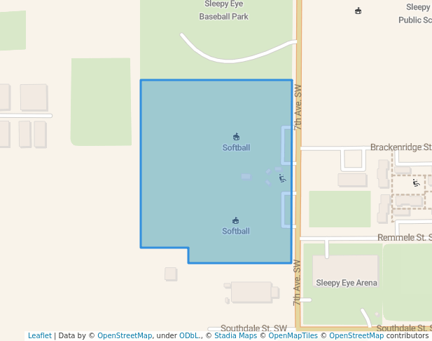 walking in Prairieview Park map in Sleepy Eye
