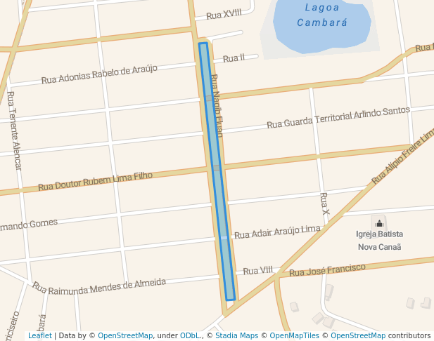 walking in Praça do Conjunto Cambará map in Boa Vista