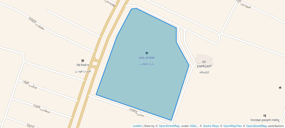 walking in پارک انقلاب map in Ardestan