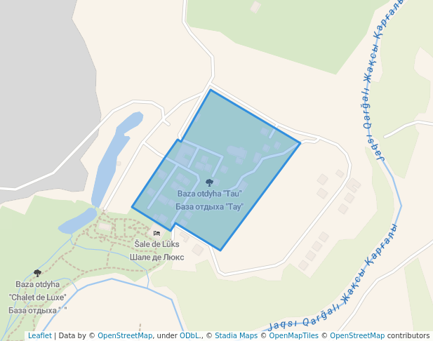 walking in База отдыха "Тау" map in Aktobe