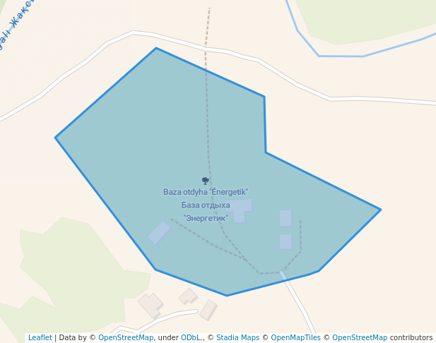 walking in База отдыха "Энергетик" map in Aktobe