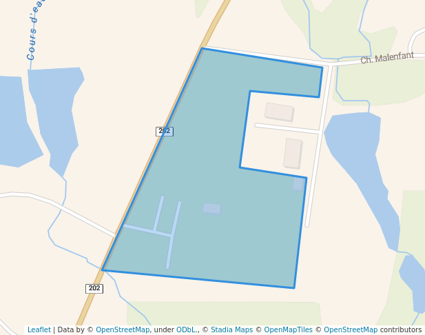 walking in Parc de l'Envol map in Dunham