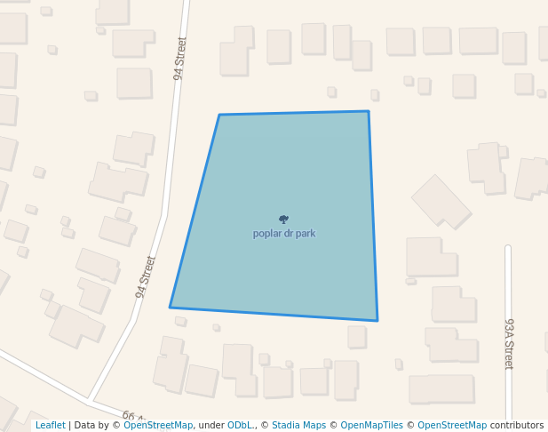 walking in poplar dr park map in Grande Prairie