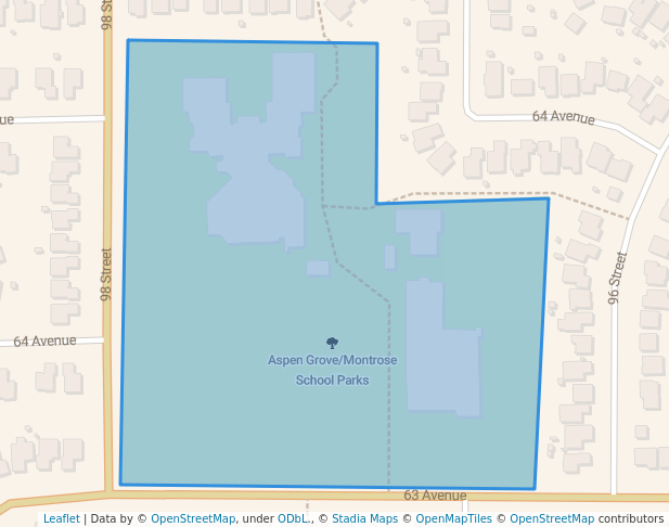 walking in aspen grove/montrose school parks map in Grande Prairie