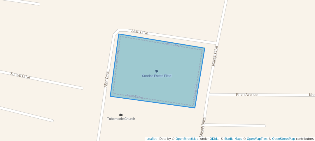 walking in Sunrise Estate Field map in Enterprise