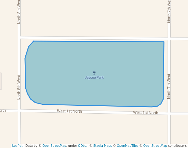 walking in Jaycee Park map in Saint Anthony