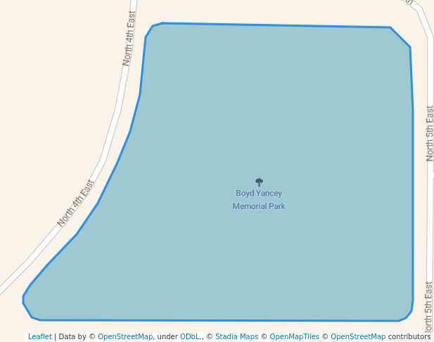 walking in Boyd Yancey Memorial Park map in Saint Anthony