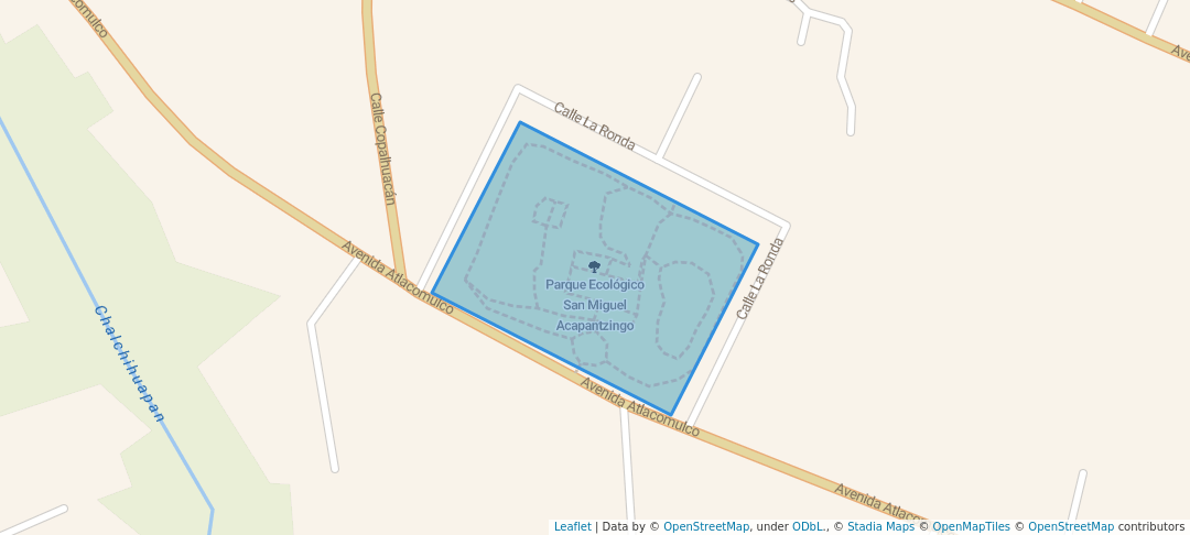 walking in Parque Ecológico San Miguel Acapantzingo map in Cuernavaca