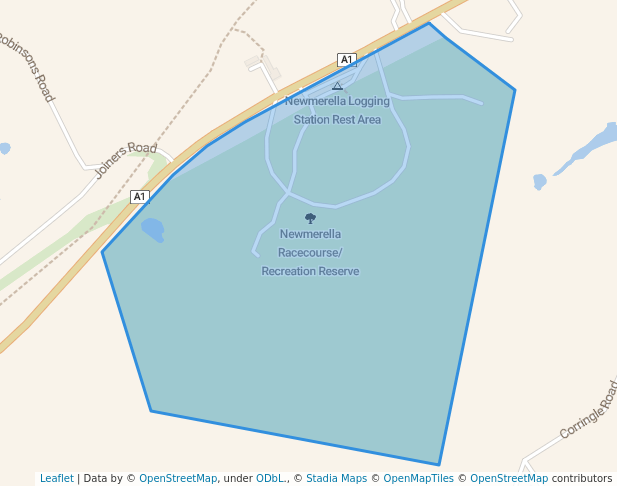 walking in Newmerella Racecourse Reserve map in Newmerella