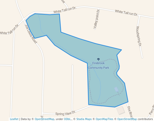 walking in Firebrook Community Park map in Somerset