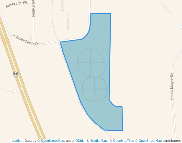 walking in City of Magee Sportsplex map in Magee