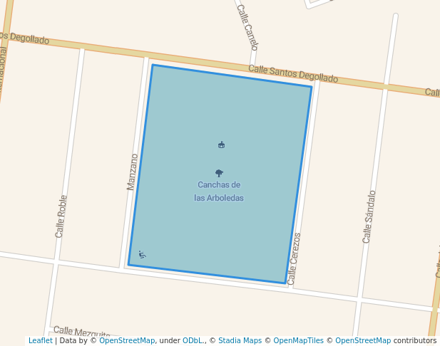 walking in Canchas de las Arboledas map in Heroica Matamoros