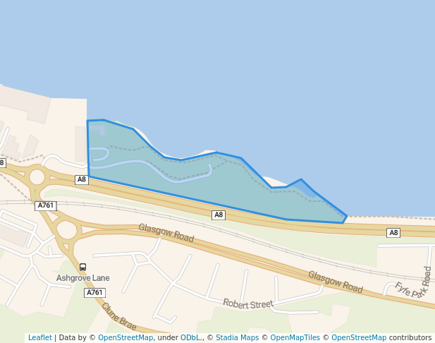 walking in Newark Park map in Port Glasgow