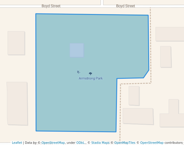 walking in Armstrong Park map in Chubbuck