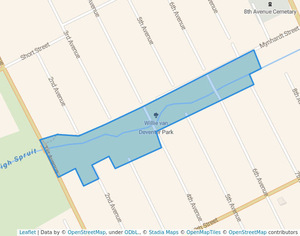 walking in Willie van Deventer Park map in Edenvale