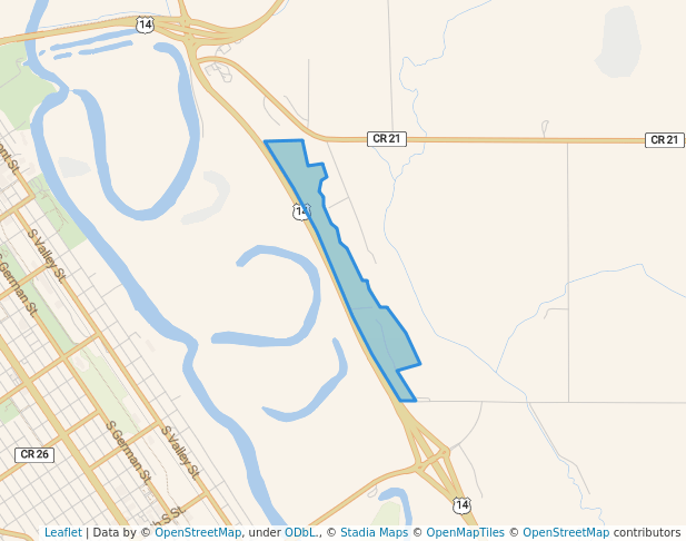 walking in New Ulm Spring Wayside Park map in New Ulm