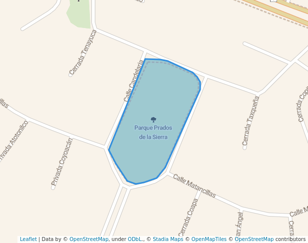 walking in Parque Prados de la Sierra map in San Pedro Garza García