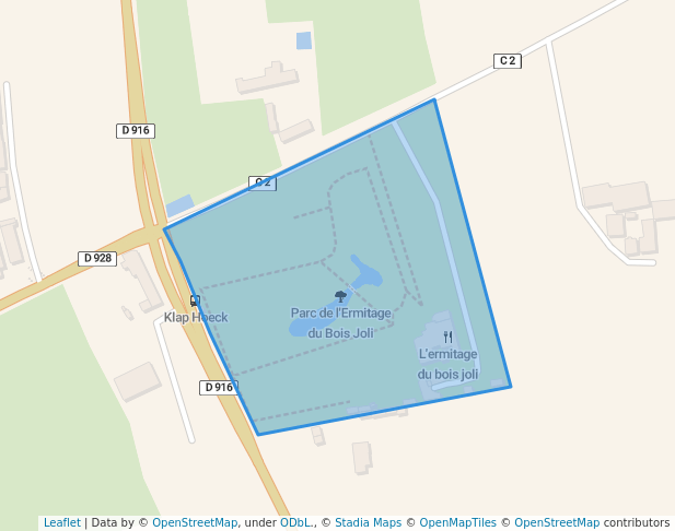 walking in Parc de l'Ermitage du Bois Joli map in Quaëdypre