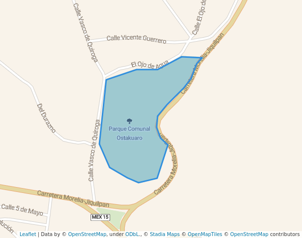 walking in Parque Comunal Ostakuaro map in Carapan