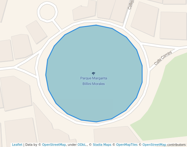 walking in Parque Margarita Billini Morales map in Santo Domingo