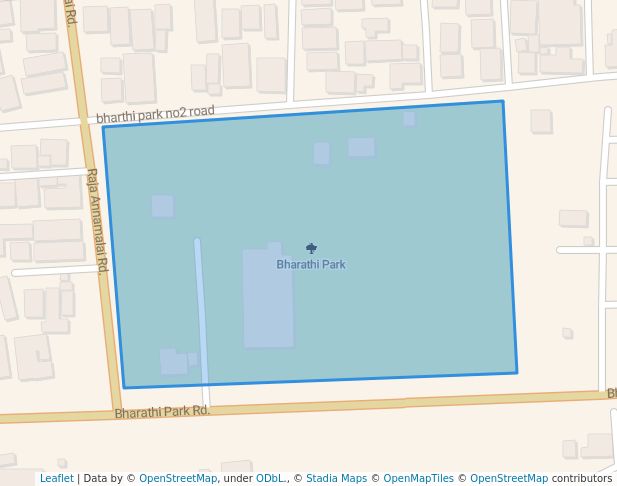walking in Bharathi Park map in Coimbatore