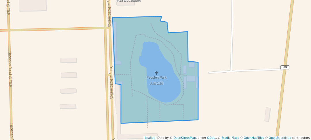 walking in People's Park map in Bai Yin Shi