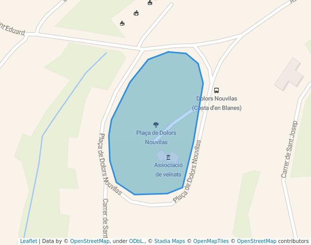 walking in Plaça de Dolors Nouvilas map in Costa d'en Blanes