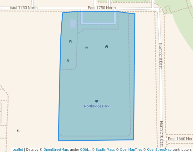walking in Northridge Park map in Orem