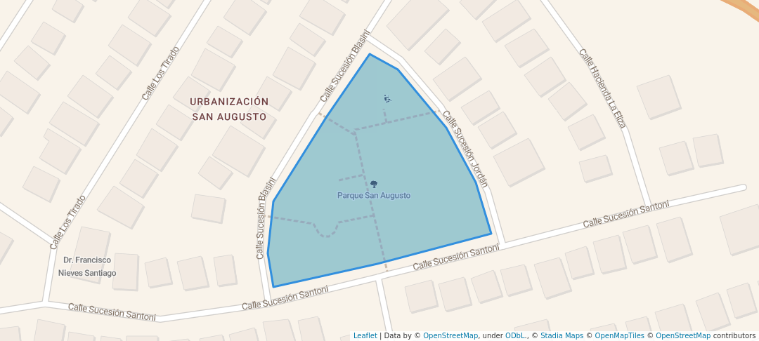 walking in Parque San Augusto map in Guayanilla
