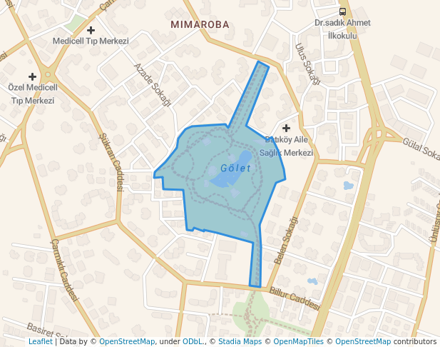 walking in Dinlenme Alanı map in Büyükçekmece