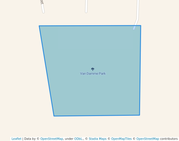 walking in Van Damme Park map in Port Lambton