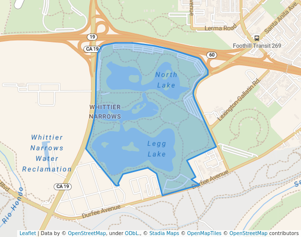 Legg Lake Whittier Narrows Recreation Area