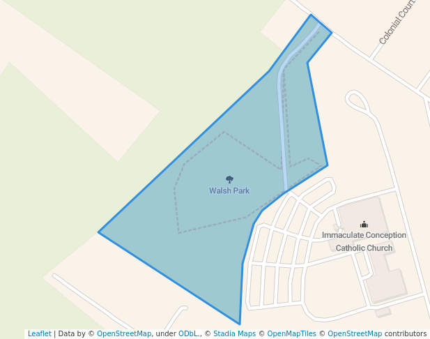 walking in Walsh Park map in La Grange