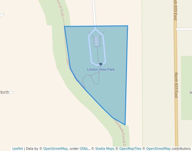 walking in Lindon View Park map in Lindon